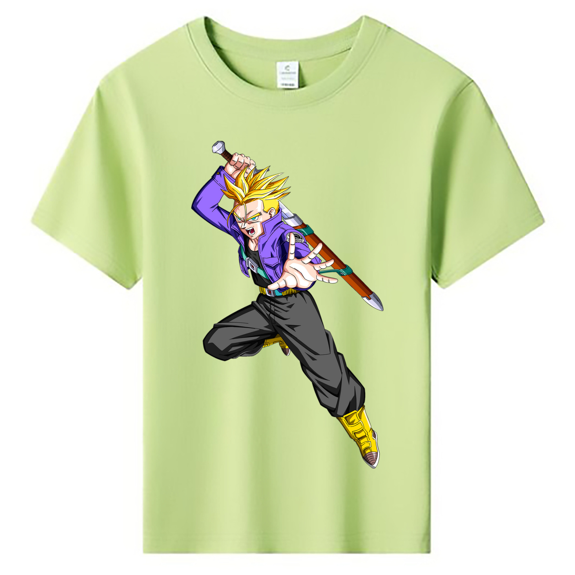 （画像用） ドラゴンボール トランクス（Torankusu）DRAGON BALL Trunks 綿100％キッズTシャツ（フロントプリント）